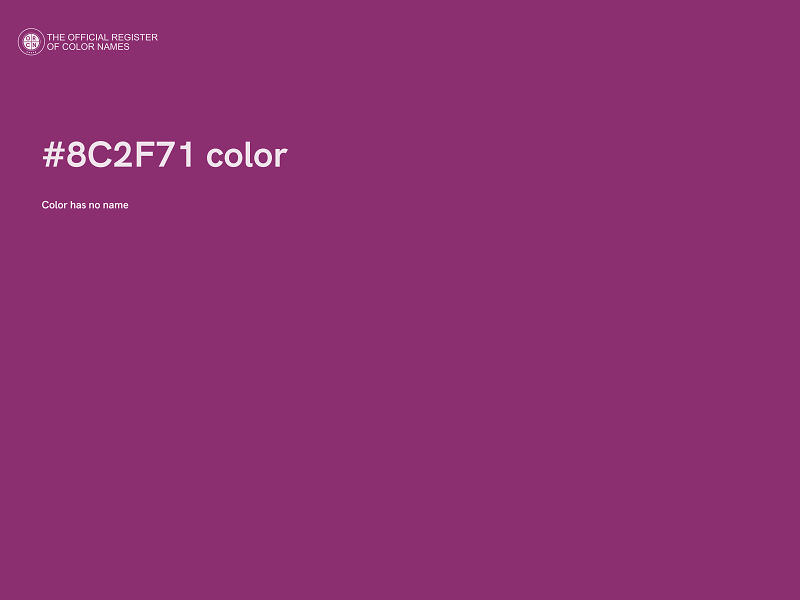 #8C2F71 color image