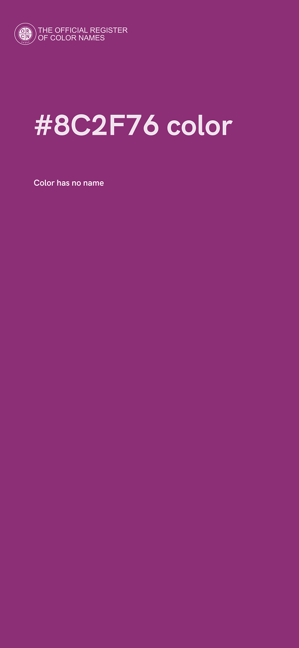 #8C2F76 color image