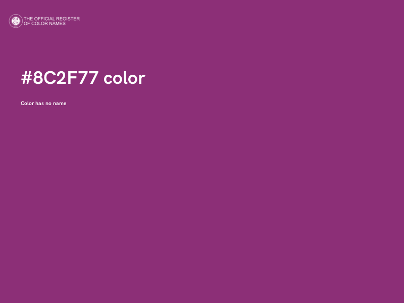 #8C2F77 color image