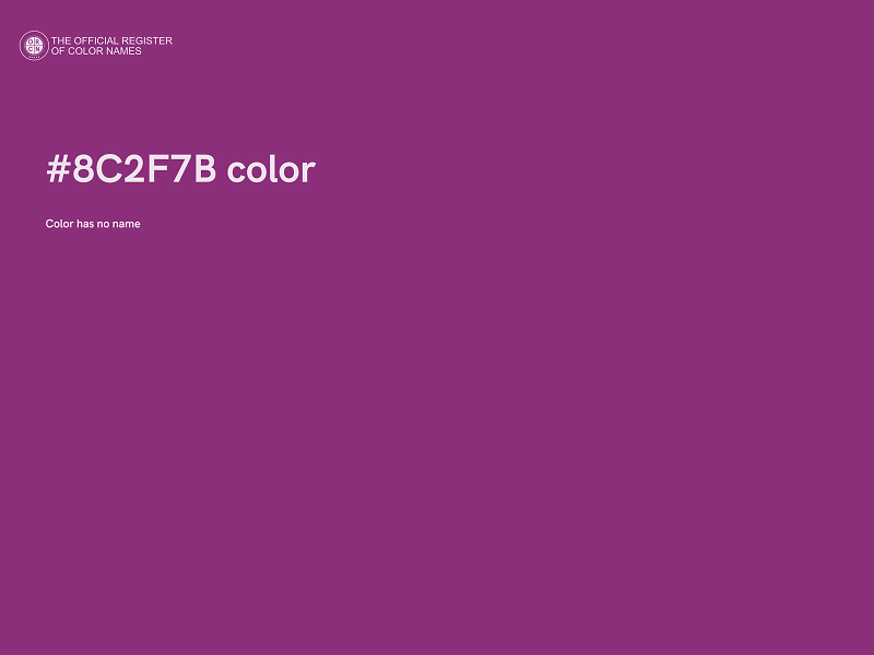 #8C2F7B color image