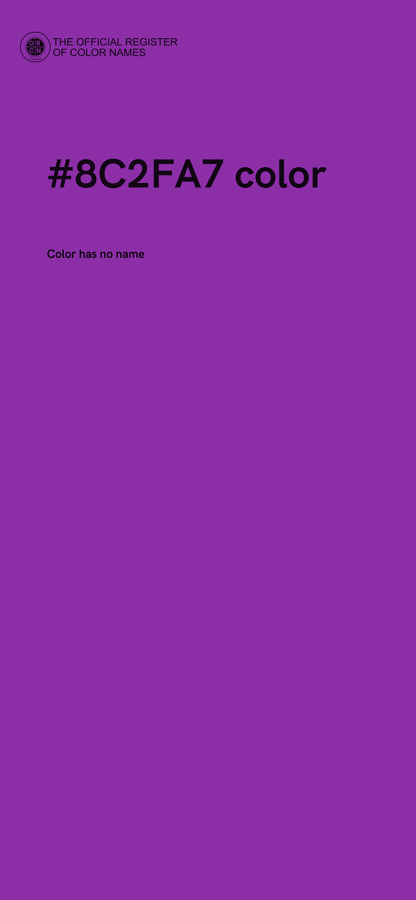 #8C2FA7 color image