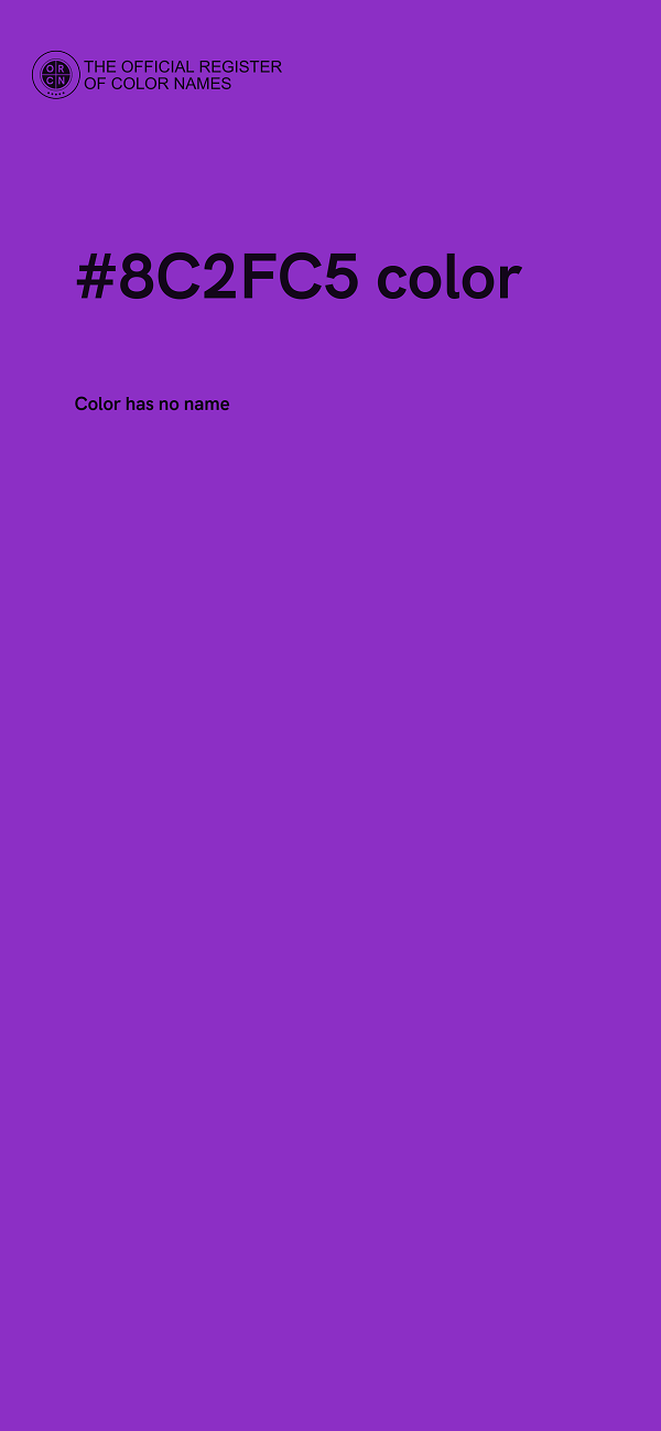 #8C2FC5 color image