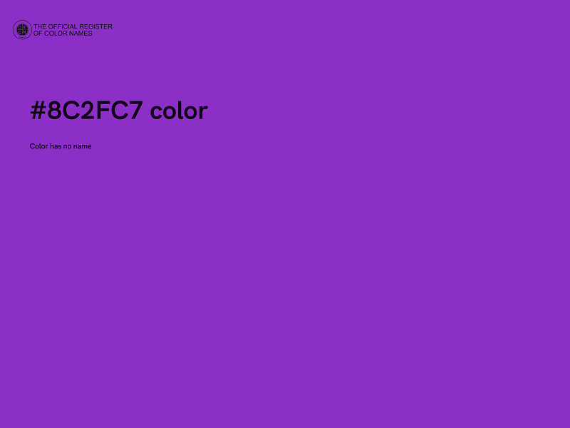 #8C2FC7 color image