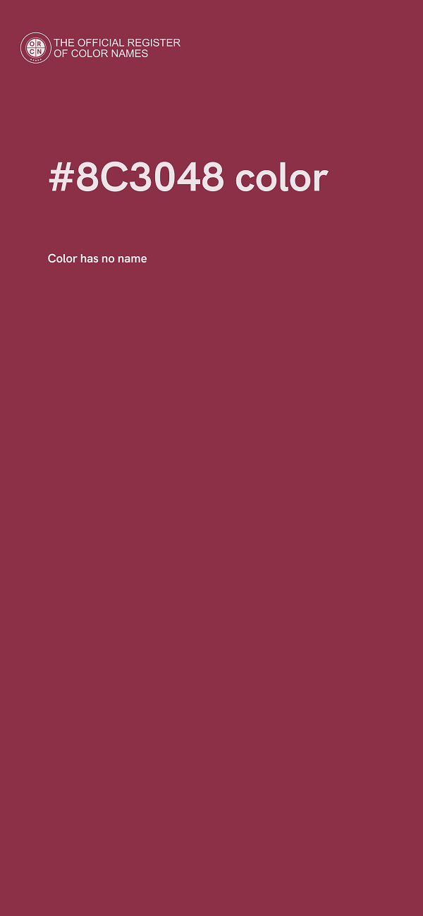 #8C3048 color image