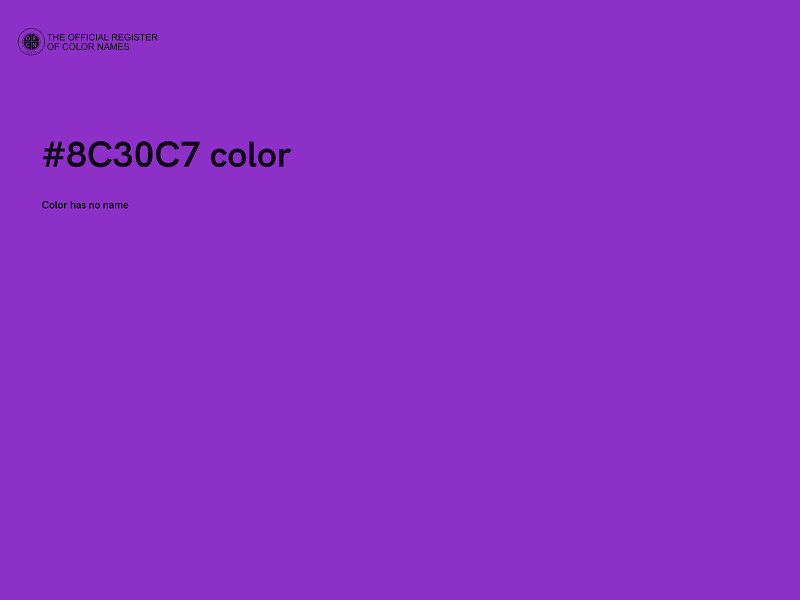 #8C30C7 color image