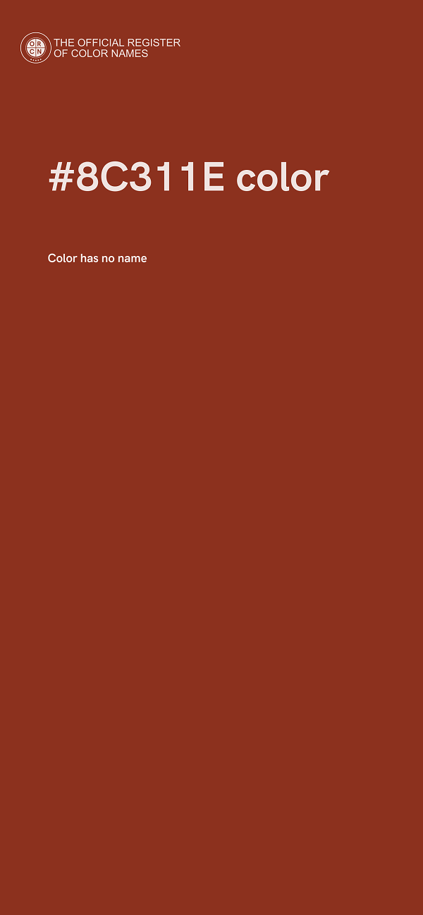#8C311E color image