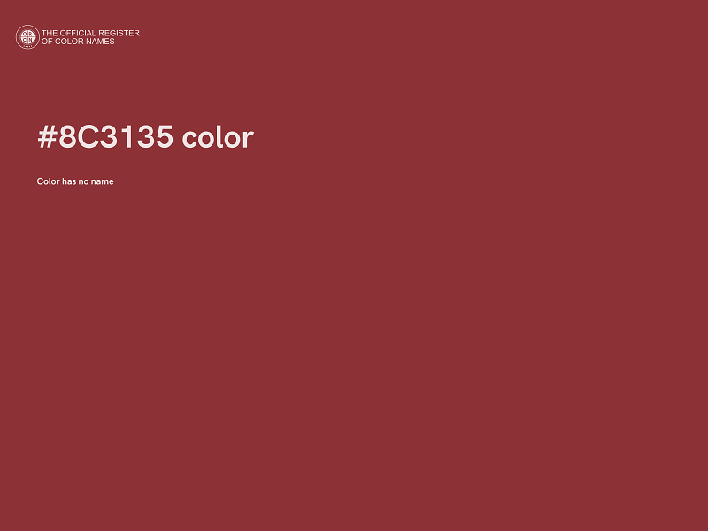 #8C3135 color image