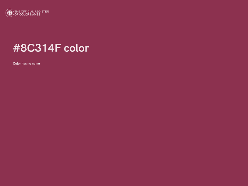 #8C314F color image