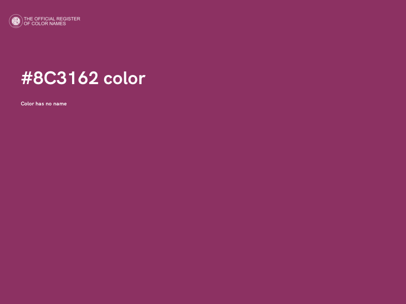 #8C3162 color image