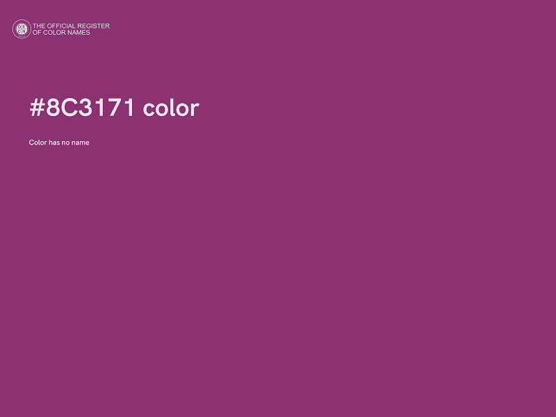 #8C3171 color image