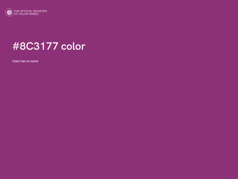 #8C3177 color image