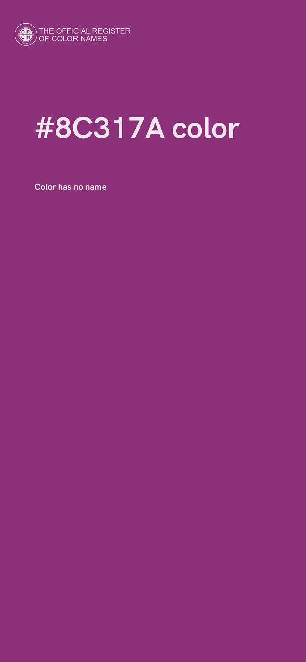 #8C317A color image