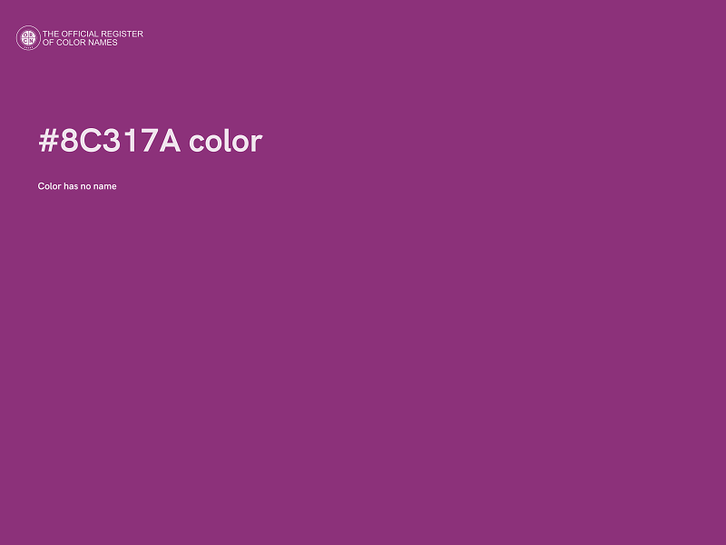 #8C317A color image