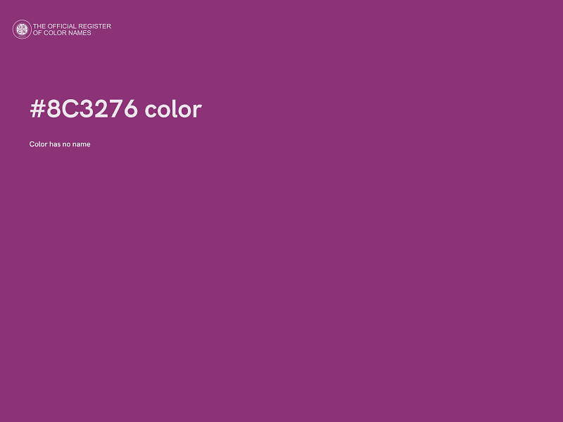 #8C3276 color image