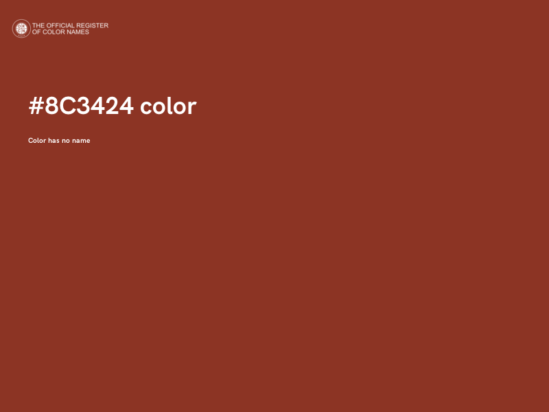 #8C3424 color image