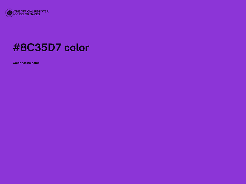 #8C35D7 color image