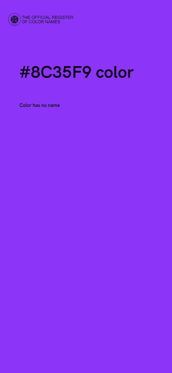 #8C35F9 color image