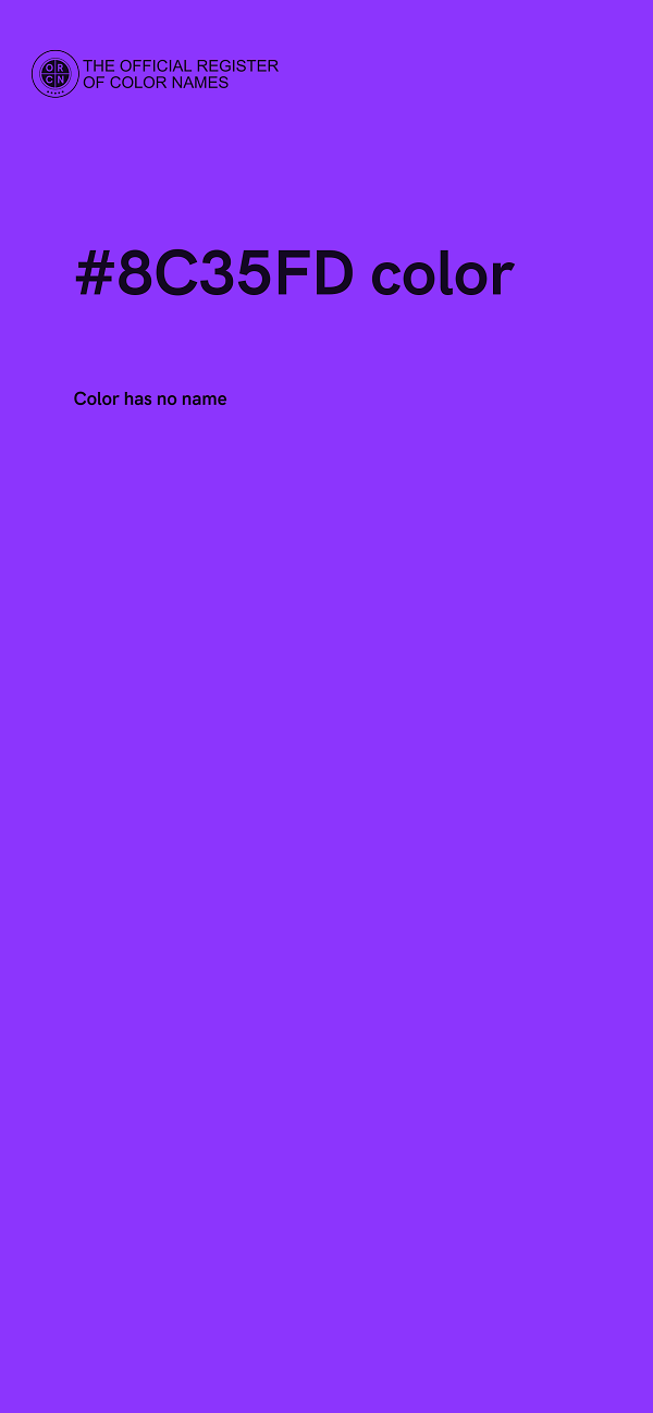 #8C35FD color image