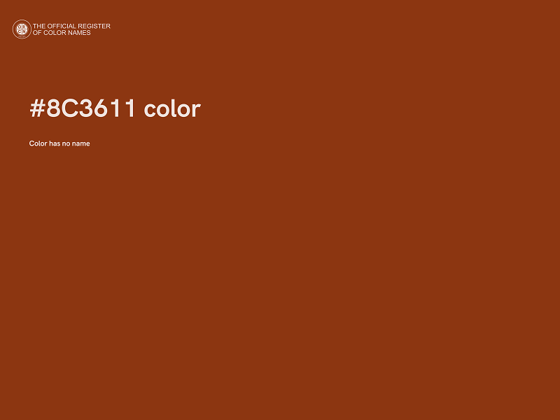 #8C3611 color image