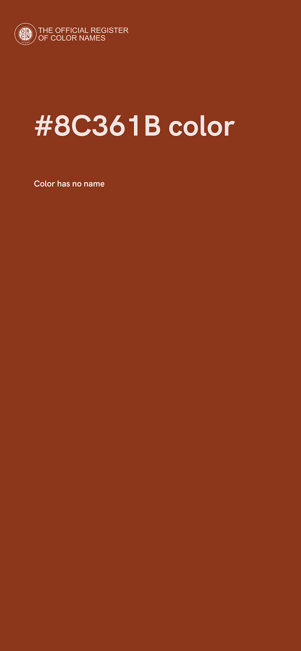 #8C361B color image