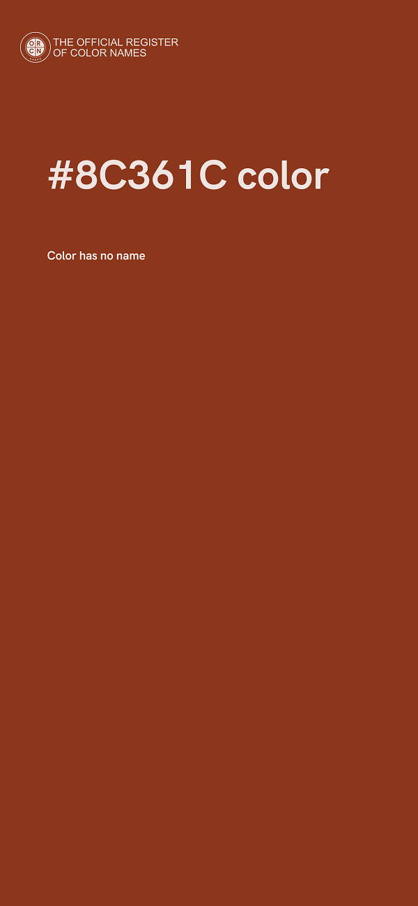 #8C361C color image