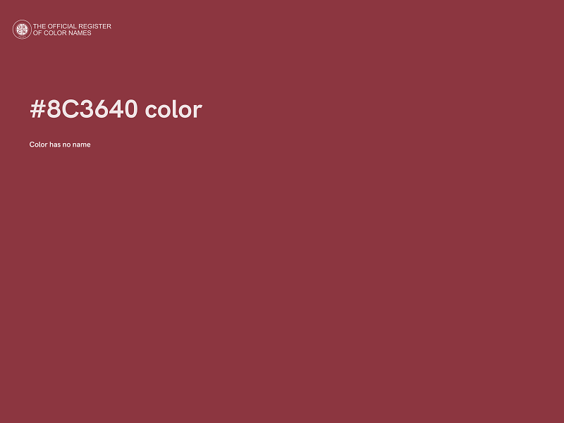 #8C3640 color image