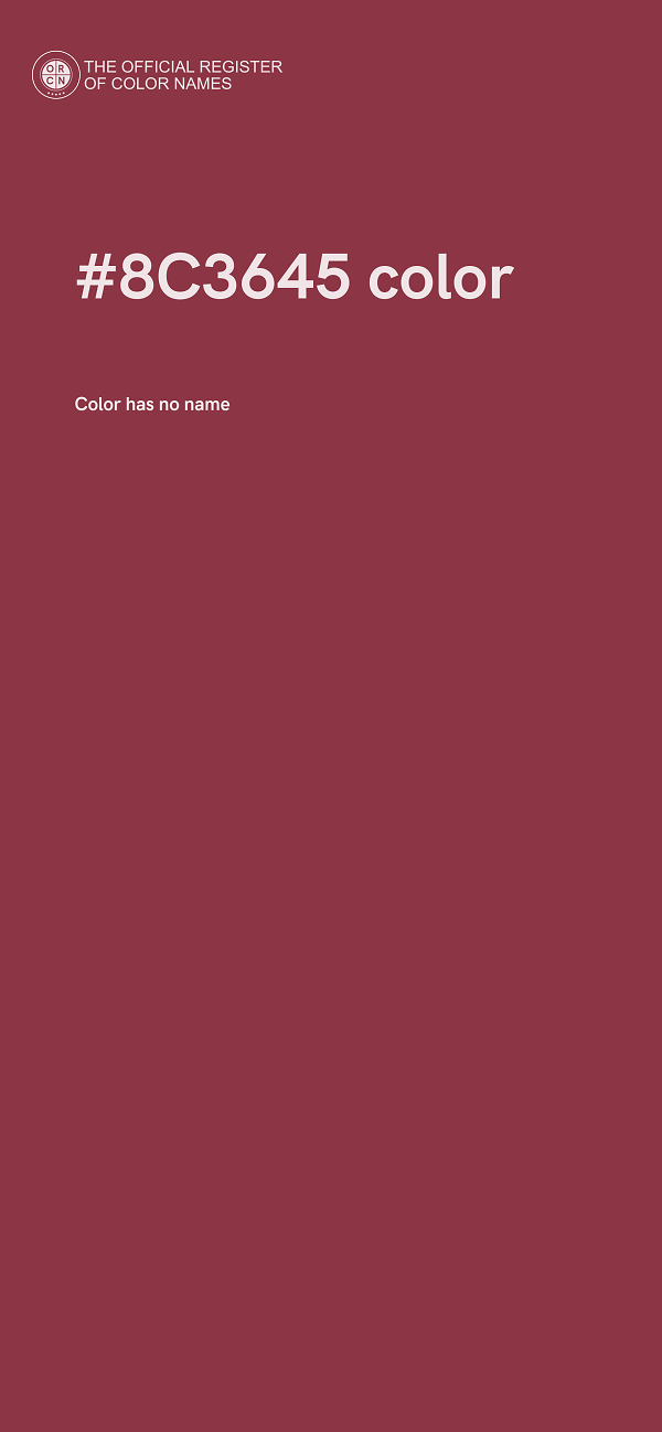 #8C3645 color image
