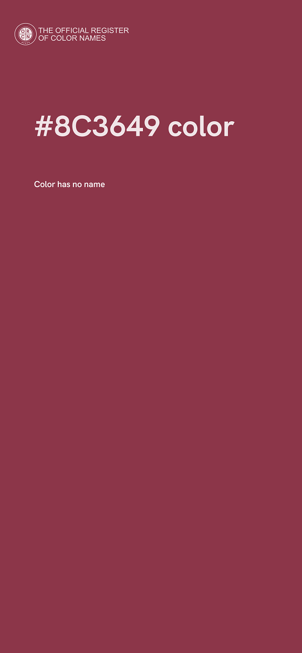 #8C3649 color image