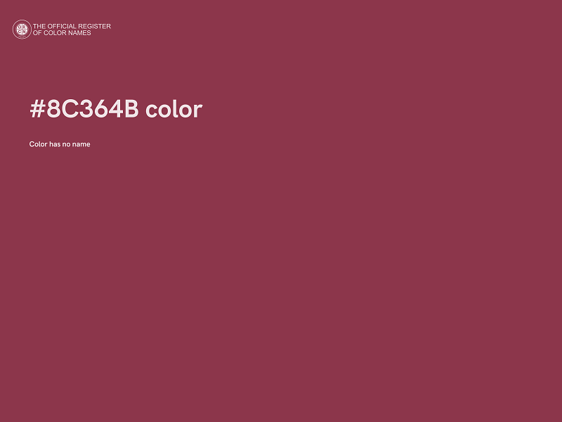 #8C364B color image