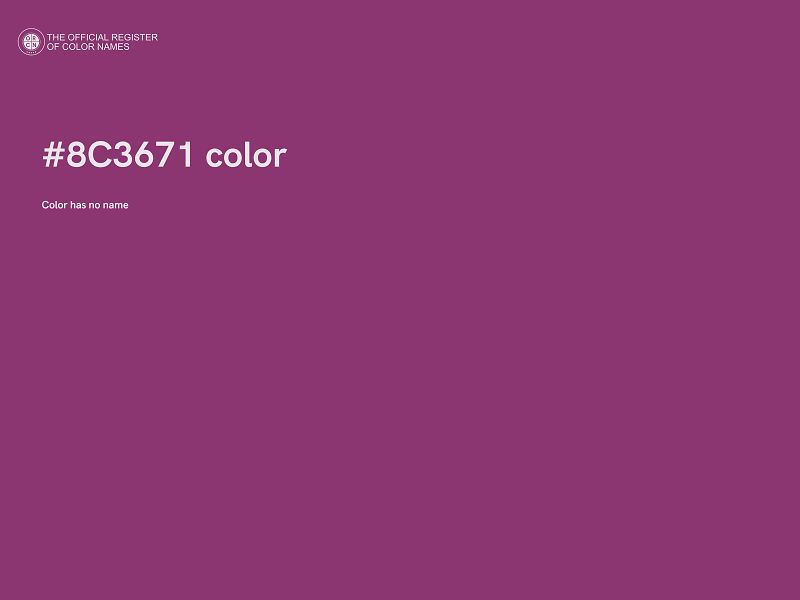 #8C3671 color image