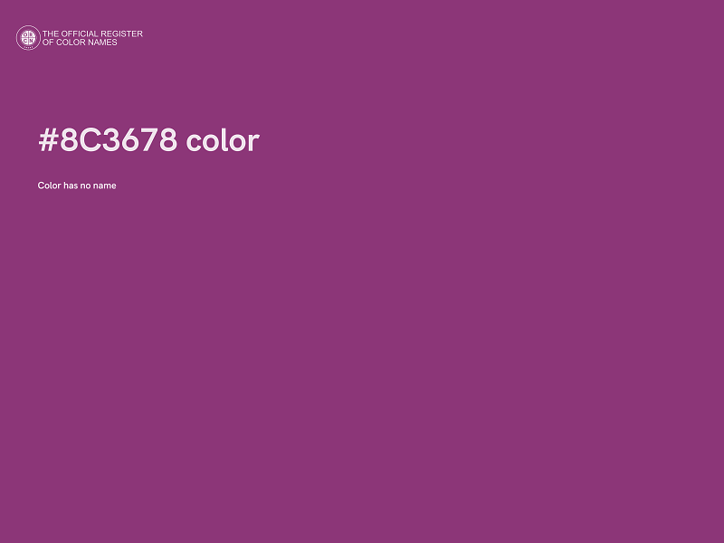 #8C3678 color image