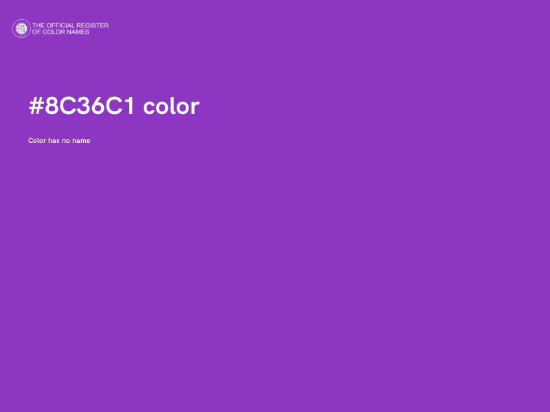 #8C36C1 color image