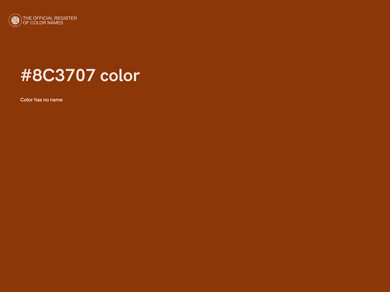 #8C3707 color image