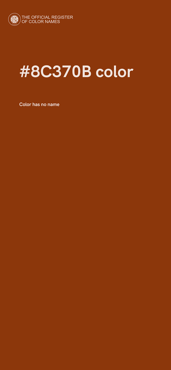 #8C370B color image