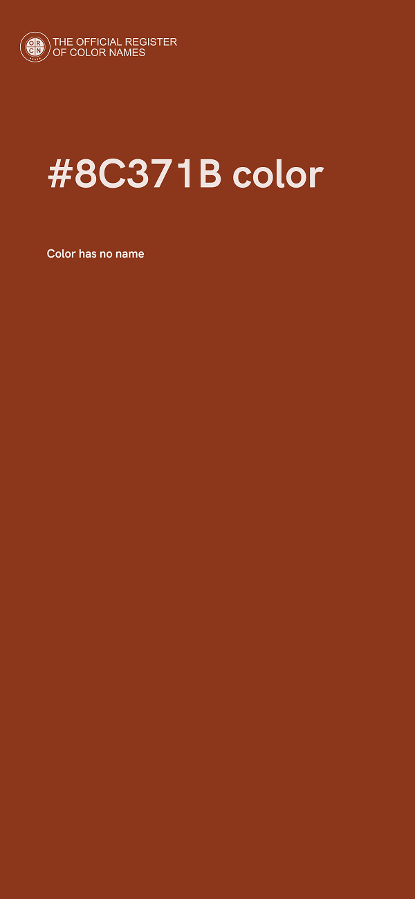 #8C371B color image