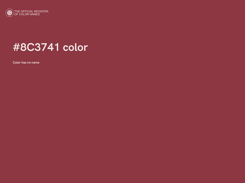 #8C3741 color image
