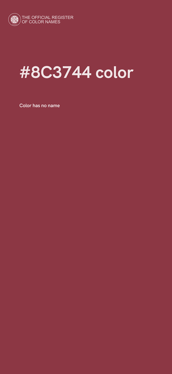#8C3744 color image