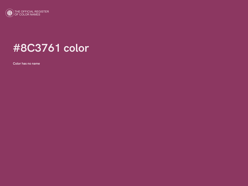 #8C3761 color image