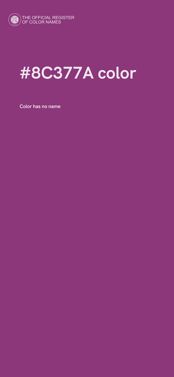 #8C377A color image