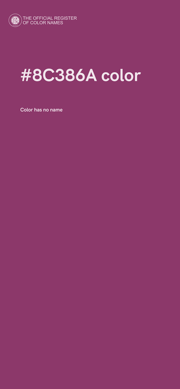 #8C386A color image