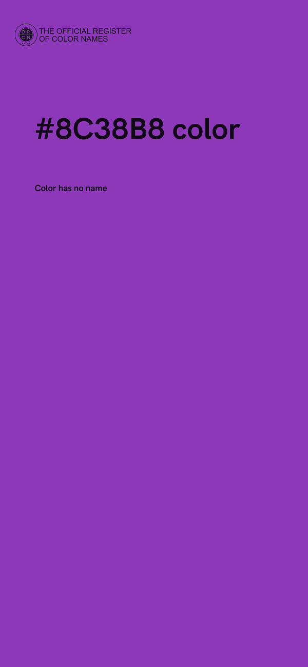 #8C38B8 color image