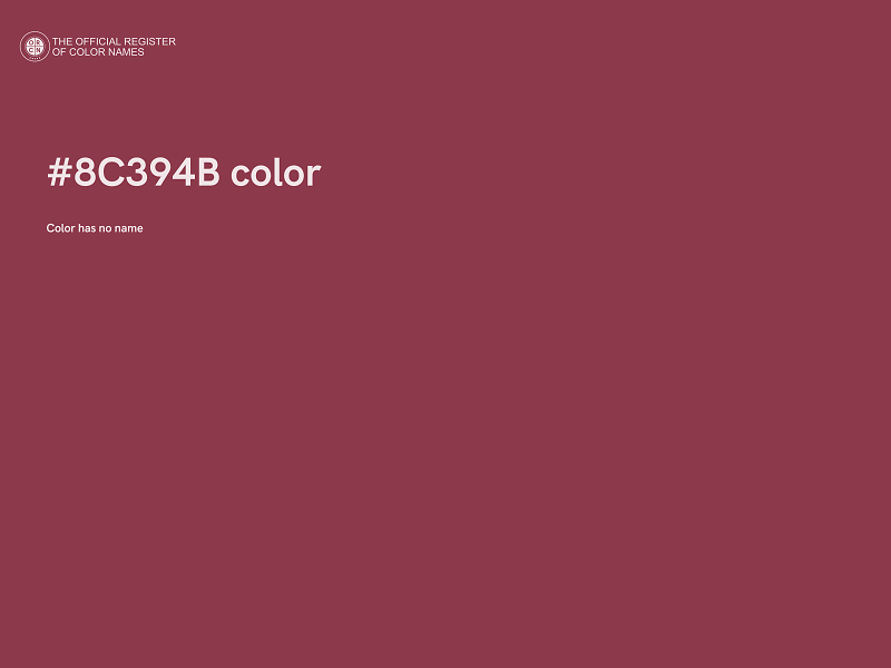 #8C394B color image