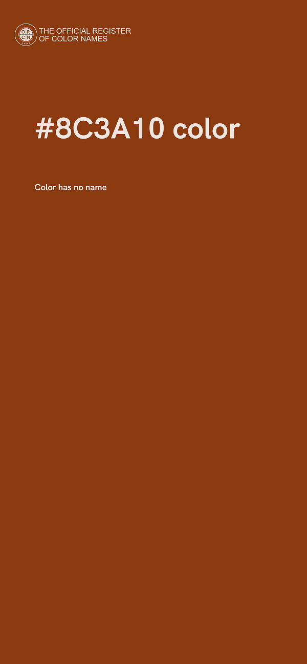 #8C3A10 color image