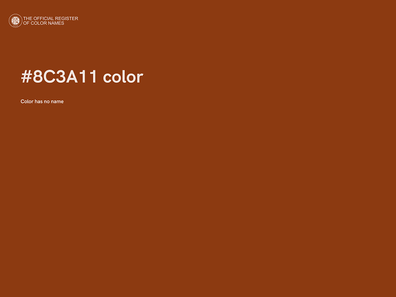 #8C3A11 color image