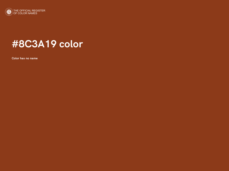 #8C3A19 color image
