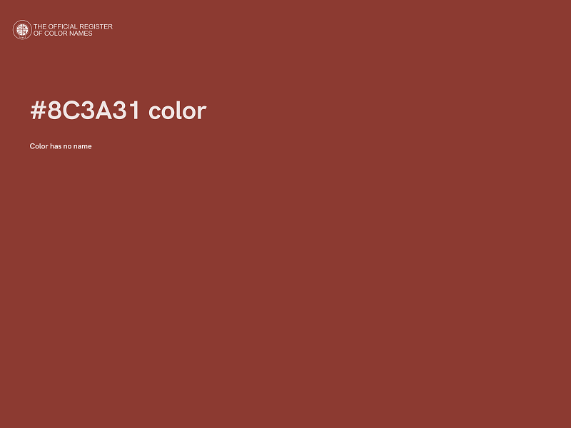 #8C3A31 color image