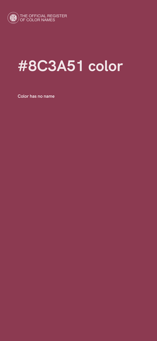 #8C3A51 color image