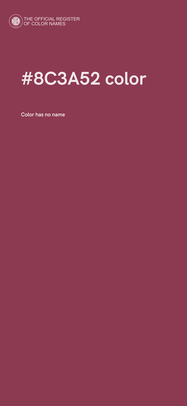 #8C3A52 color image