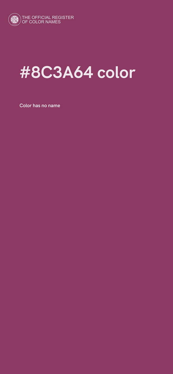 #8C3A64 color image