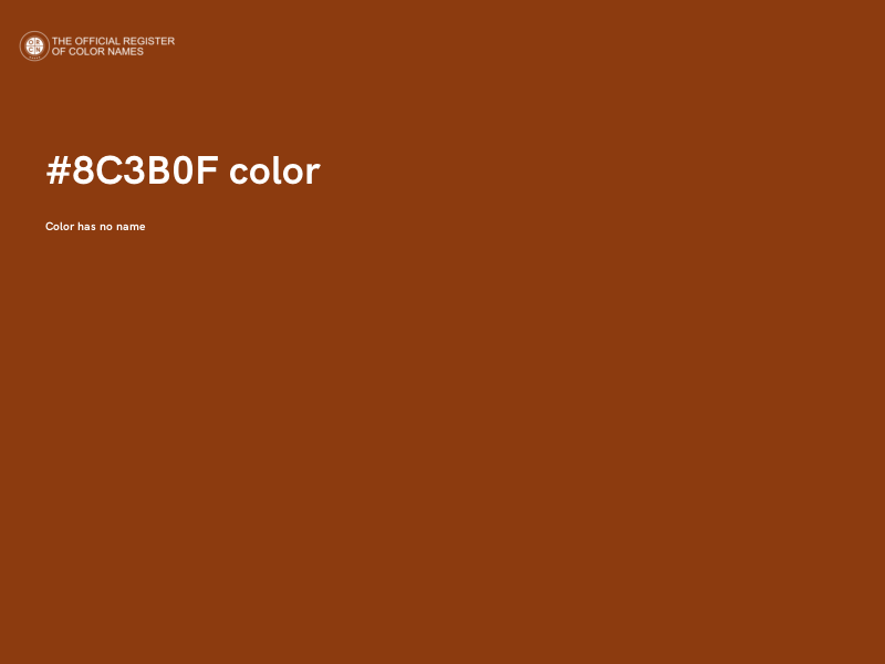#8C3B0F color image